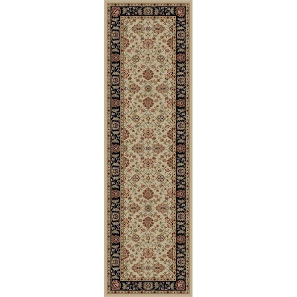 Concord Global 6 ft. 7 in. x 9 ft. 6 in. Ankara Zeigler - Ivory 62126 - main